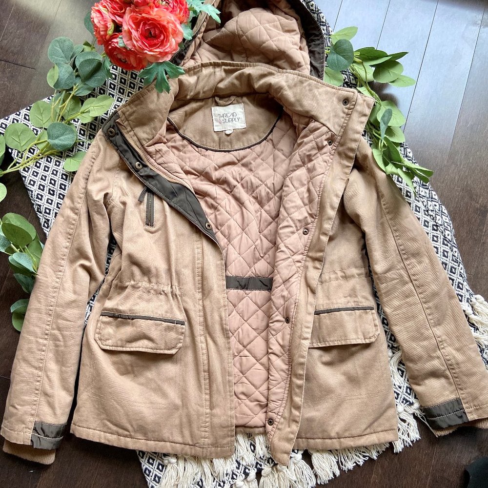 NWOT Thread & Supply Tan Utility Jacket